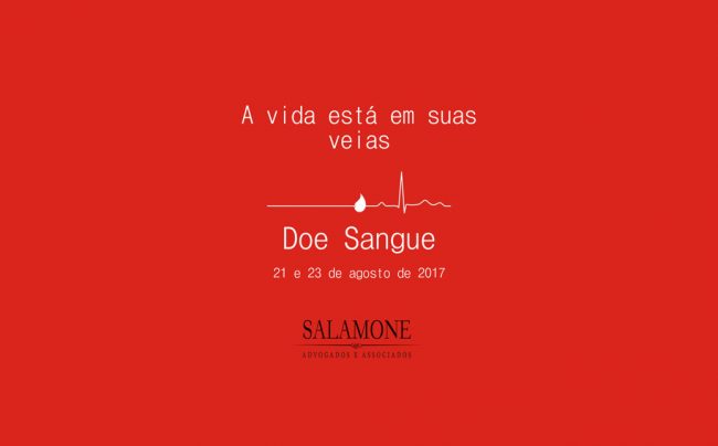 Campanha doação sangue salamone advogados