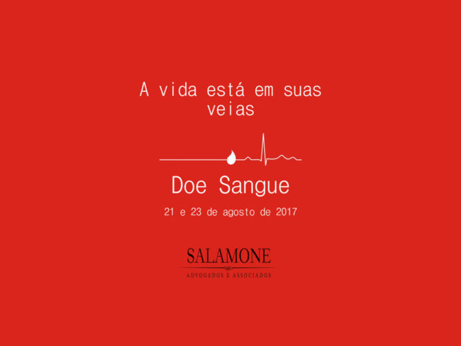 Campanha doação sangue salamone advogados